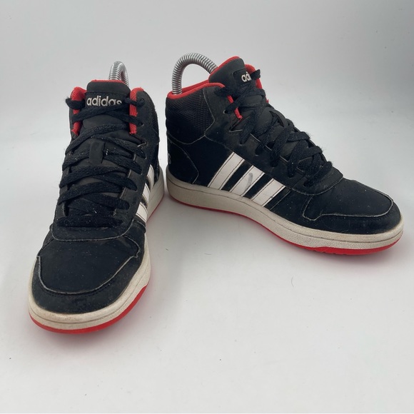 Adidas Kids Boys Hoops 2.0 B75743 Hi Top Black Orange Running Shoes-Size 2 Youth - Picture 6 of 12